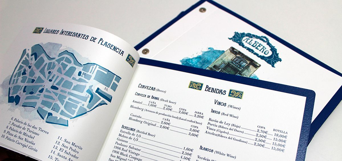 diseño carta restaurante